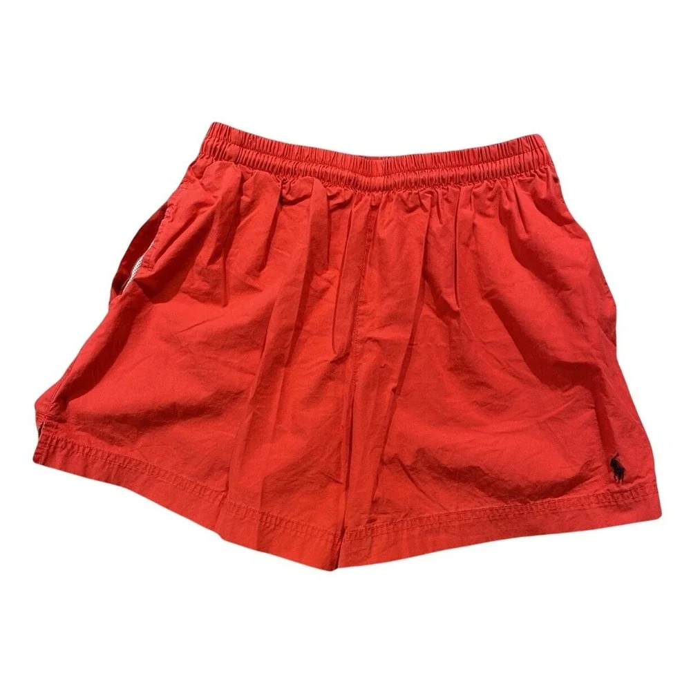 Vintage Polo Ralph Lauren Swim Trunks Shorts Mens M Red Mesh Lined Beachwear 90s
